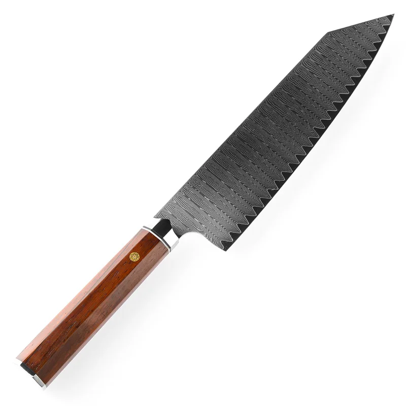 

8 Inch Chefs Cleaver Knife 67 Layers Damascus VG10 Steel Blade Kiritsuke Slicing Sashimi Sushi Kitchen Knives Rosewood Handle