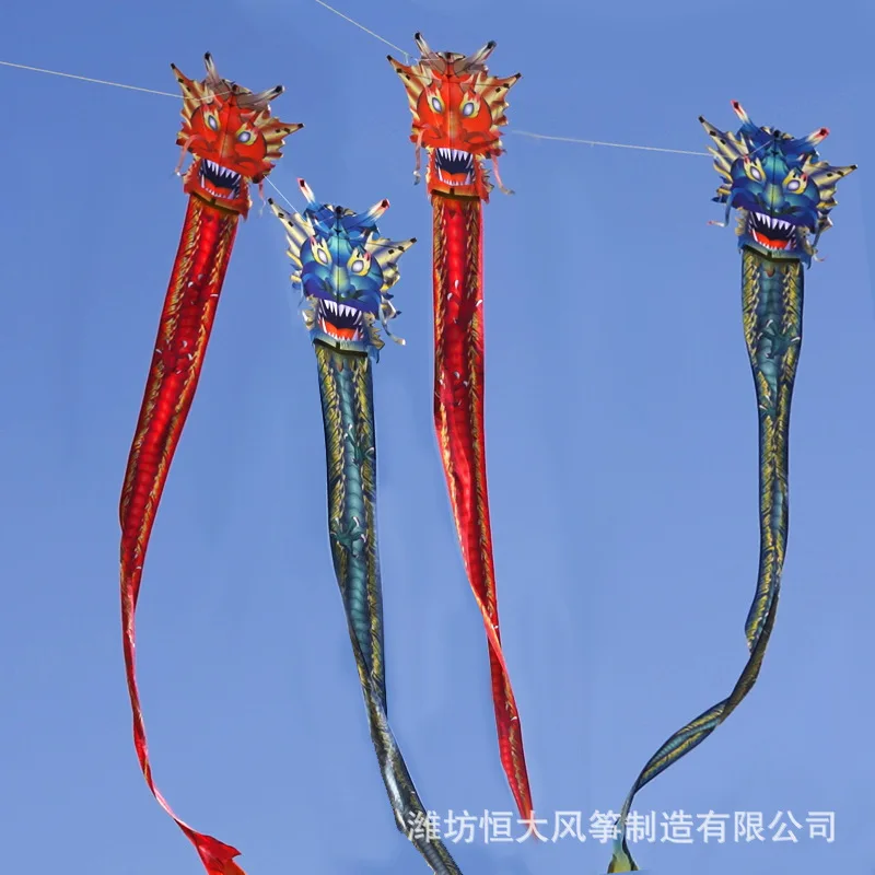 Chinese Dragon Kite Children's Breeze Easy to Fly Beginner Cartoon Weifang Kites Kids Birthday Gift 4