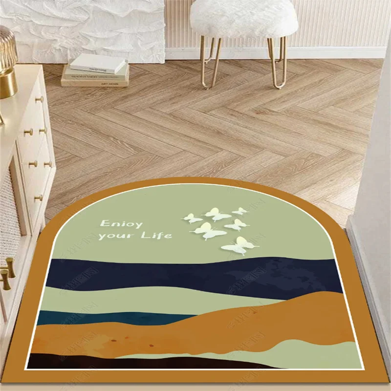 Modern Simple Entry Soft Carpet, Living Room, Sofa, Coffee Table Carpets, Nordic Study Cloakroom, Non-Slip Rug, Affordable