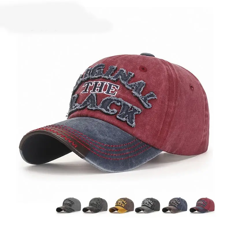 Baseball Cap Outdoor Sports Wash Embroidery Patch Letter Sunscreen Sunshade Cotton Spring And Autumn baseball cap,baseball hats,baseball caps