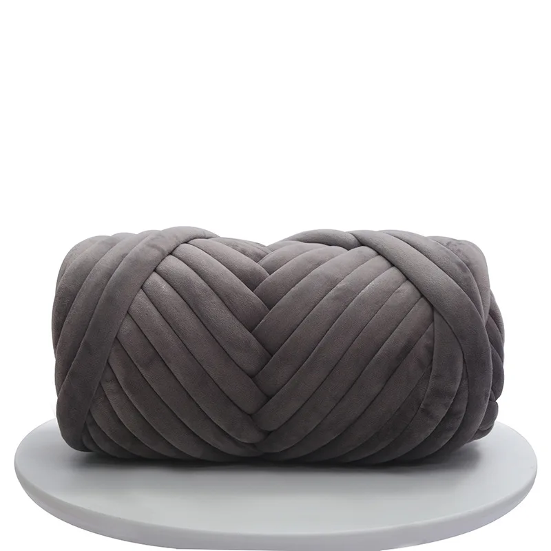 0.5KG/1KG Velvet Diameter 3cm Thick Bulky Chunky Yarn Hand Knitting Woven Thread Basket Blanket Carpets Giant Yarn DIY 5