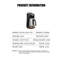 Cafetière électrique brassage thé brassage lait brassage café 250ML tasse unique cafetière turque 550W 2