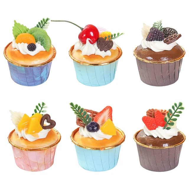 Muslimagion modello finto puntelli Cupcakes da cucina Faux Dessert  decorazione Modelsdessertsdecor Cupcake torte realistiche