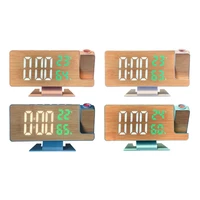Modern Large Screen LED Clock with Projection and Alarms Temperature Humidity A0KF 1
