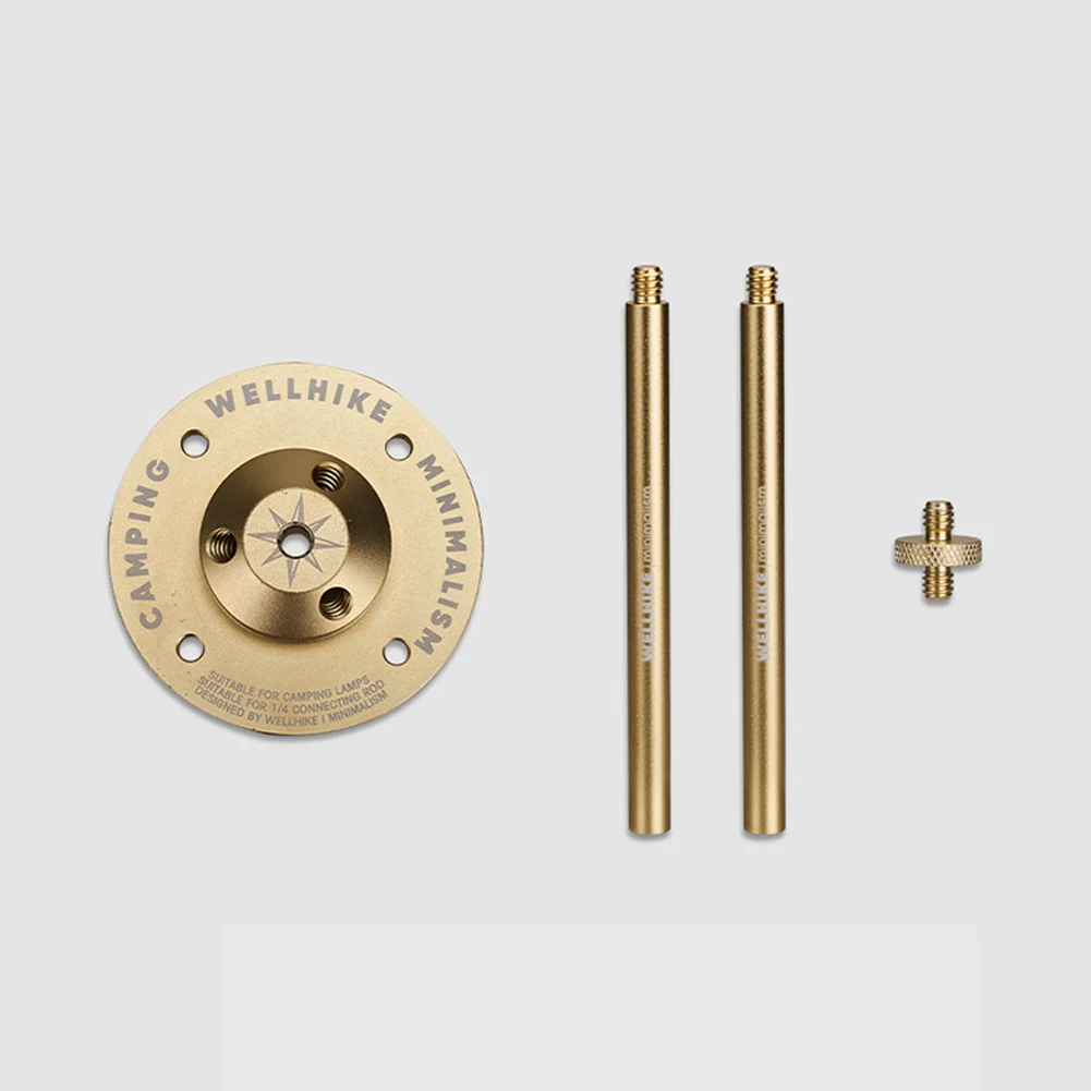 Lantern Stand Holder Aluminum Alloy Desktop Light Stand 1/4In Extended Pole Detachable Light Pole for Outdoor Camping