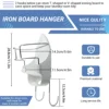 Iron Board Hanger Wall Mount Electric Iron Holder Iron and Ironing Board Storage Organizer Shelf with Removable Hooks -2 5