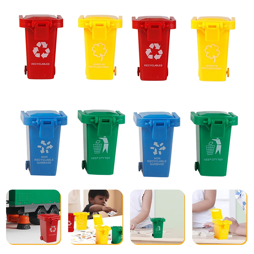 

Kid Push Garbage Can Toy Children Trash Can Toys for Playing Foldable sliding children's Mini trash can garbage sorting bin