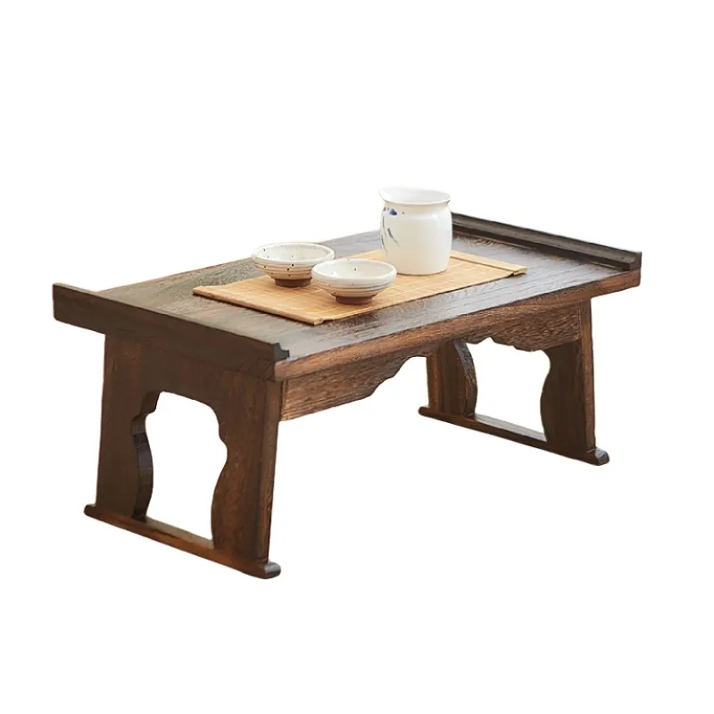 Asian Antique Furniture Japanese Floor Tea Table Rectangle Living Room Furniture Wooden Coffee Center Table Foldable folding table