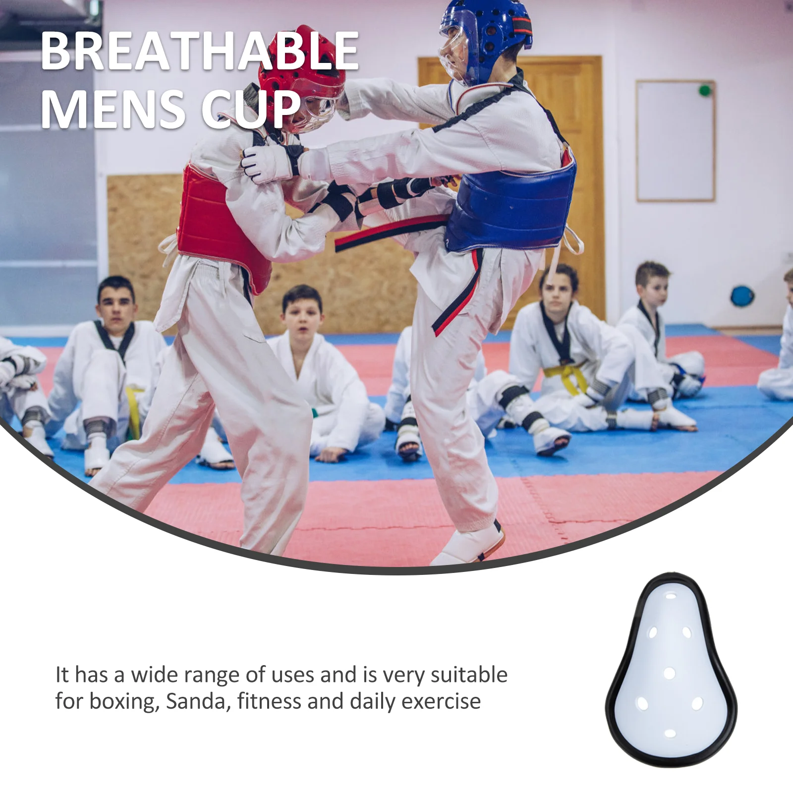 3Pcs Sports Athletic Cup Groin Cup Athletic Crotch Protector Abdomen Guard Boxing Supply Fitness Equipment
