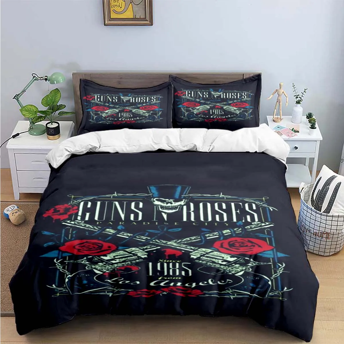 

Guns N'roses Band Retro Print Bedding Sets Exquisite Bed Supplies Set Duvet Cover Bed Comforter Set Bedding Set Luxury Gift