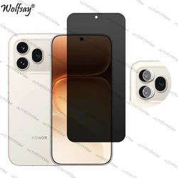 Enhanced Privacy Tempered Glass Screen Protector with Camera Lens Film for Honor 600 Pro (1 Glass and 1 Len)