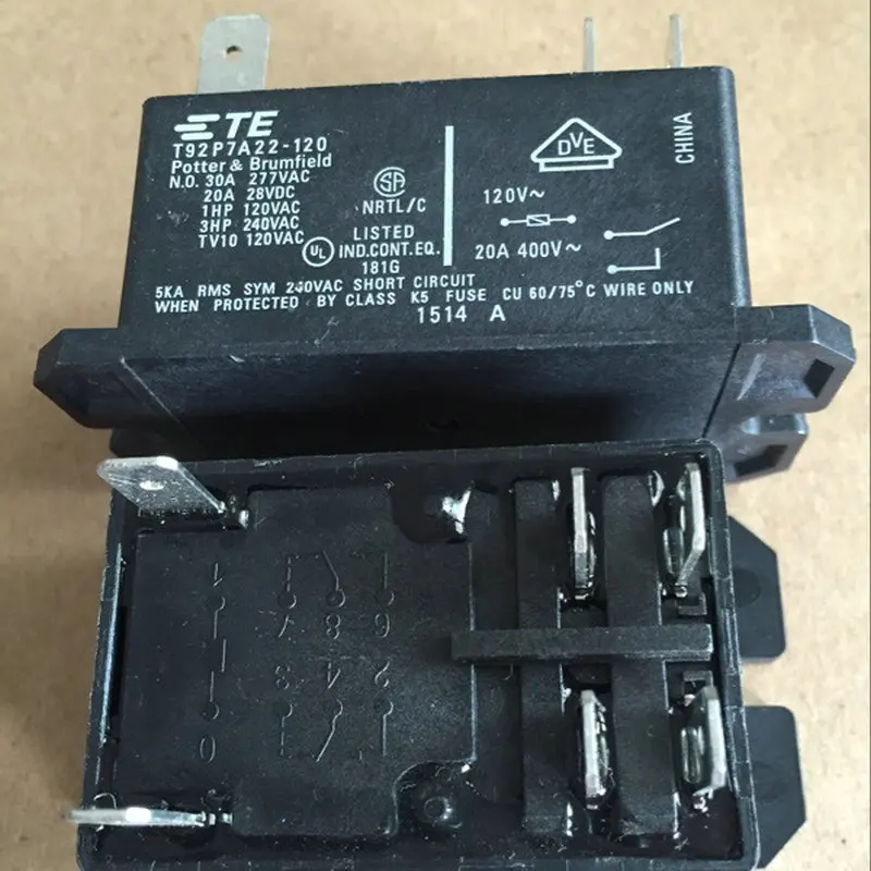 5 Pezzi Tyco T92P7A22-120 Relè Originale