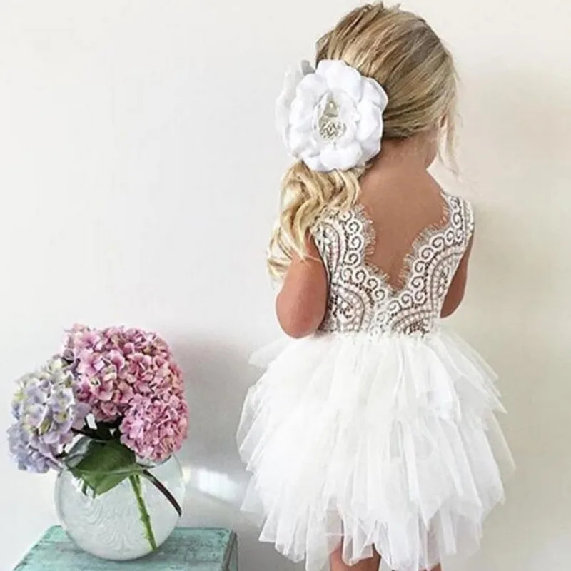 Summer Girl Dress White Scallop Girls Little Girls Princess Dress Tutu Fluffy 1 2 3 4 5 Years Children Casual Wear Kids Clothes girls dress princess costume kids clothes
