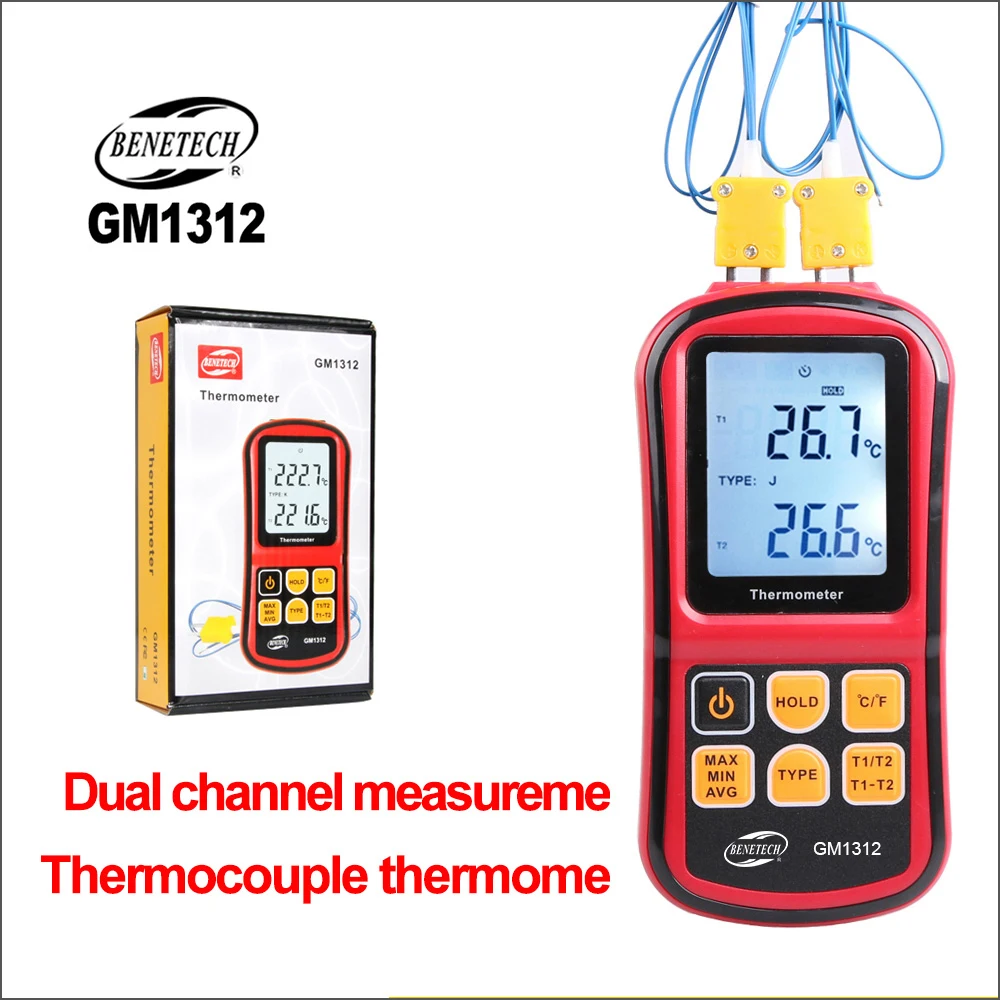 

BENETECH Thermometer Digital Laser Outdoor Hanheld Temperaure Controller Sensor Temperature Tester Meter GM1312 Thermometers