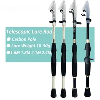 1.6M-2.4M Telescopic Fishing Rods Spinning Baitcasting Carbon Pole Ultralight Weight Fishing Accessories Lure Weight 10-30g 2