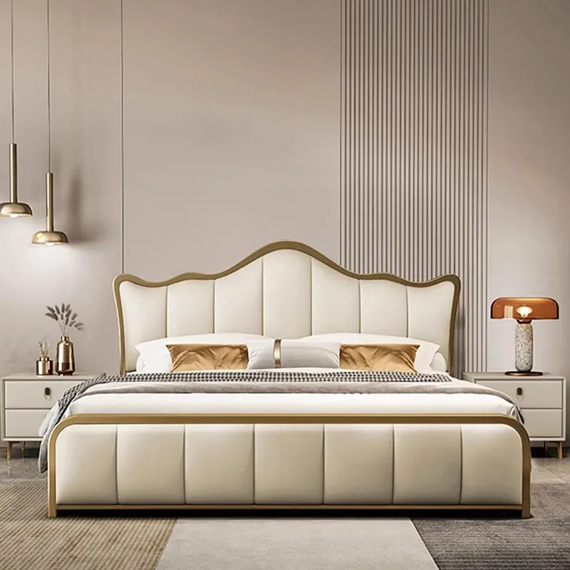 

Queen European Kids Double Bed Royal High End Bedroom Frame Double Bed Headboard Sleeping Camas Matrimonial Home Furniture