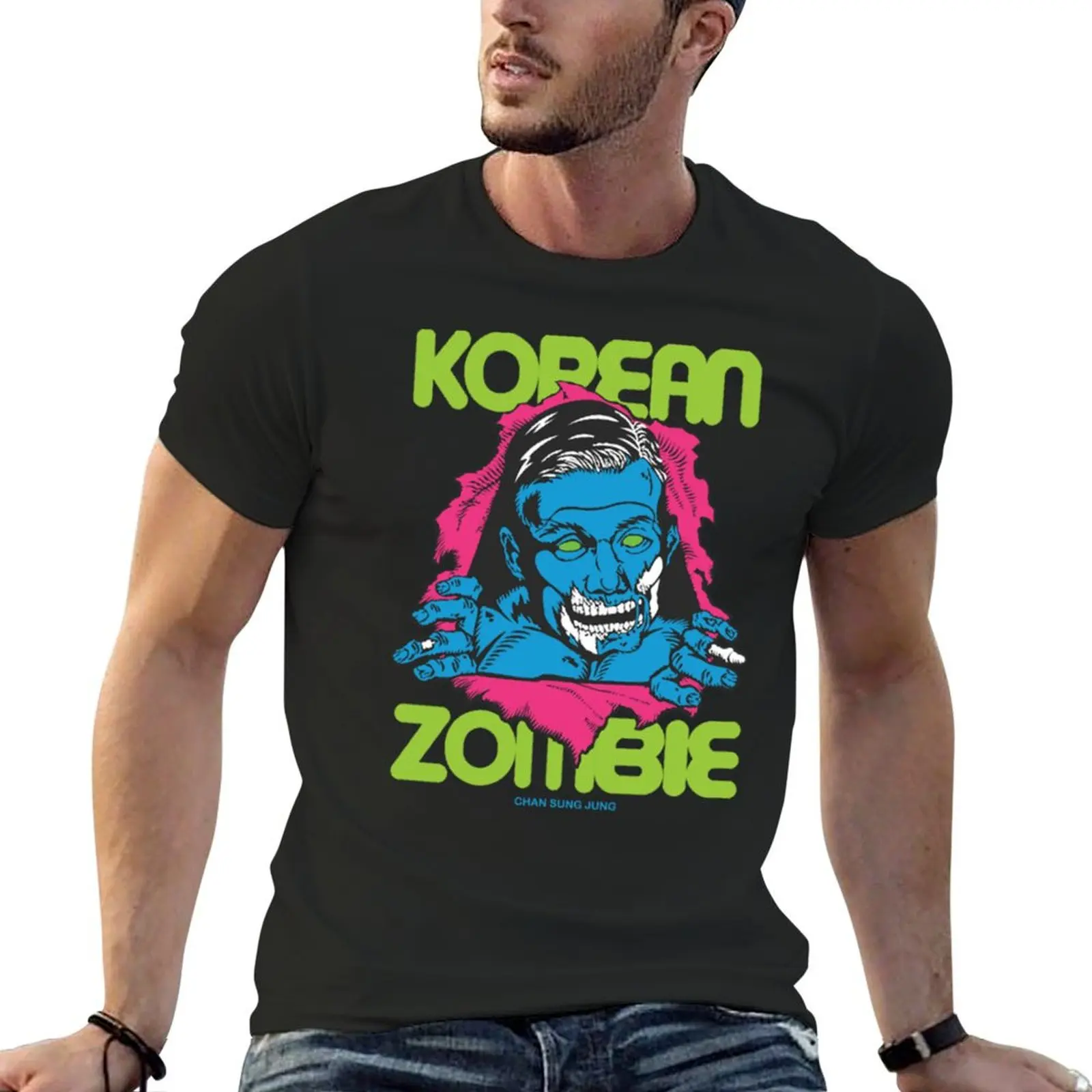 

Korean Zombie T-shirt oversizeds tops customizeds animal prinfor boys mens graphic t-shirts funny