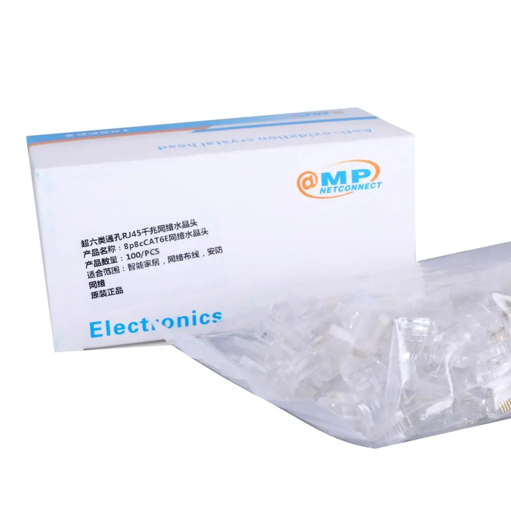 Разъем Montions Rj45 Cat5e Cat6A, сетевой неэкранированный модульный разъем 8P8C для кабелей Ethernet (art.: 3920c69efef92) - 3920c69efef92