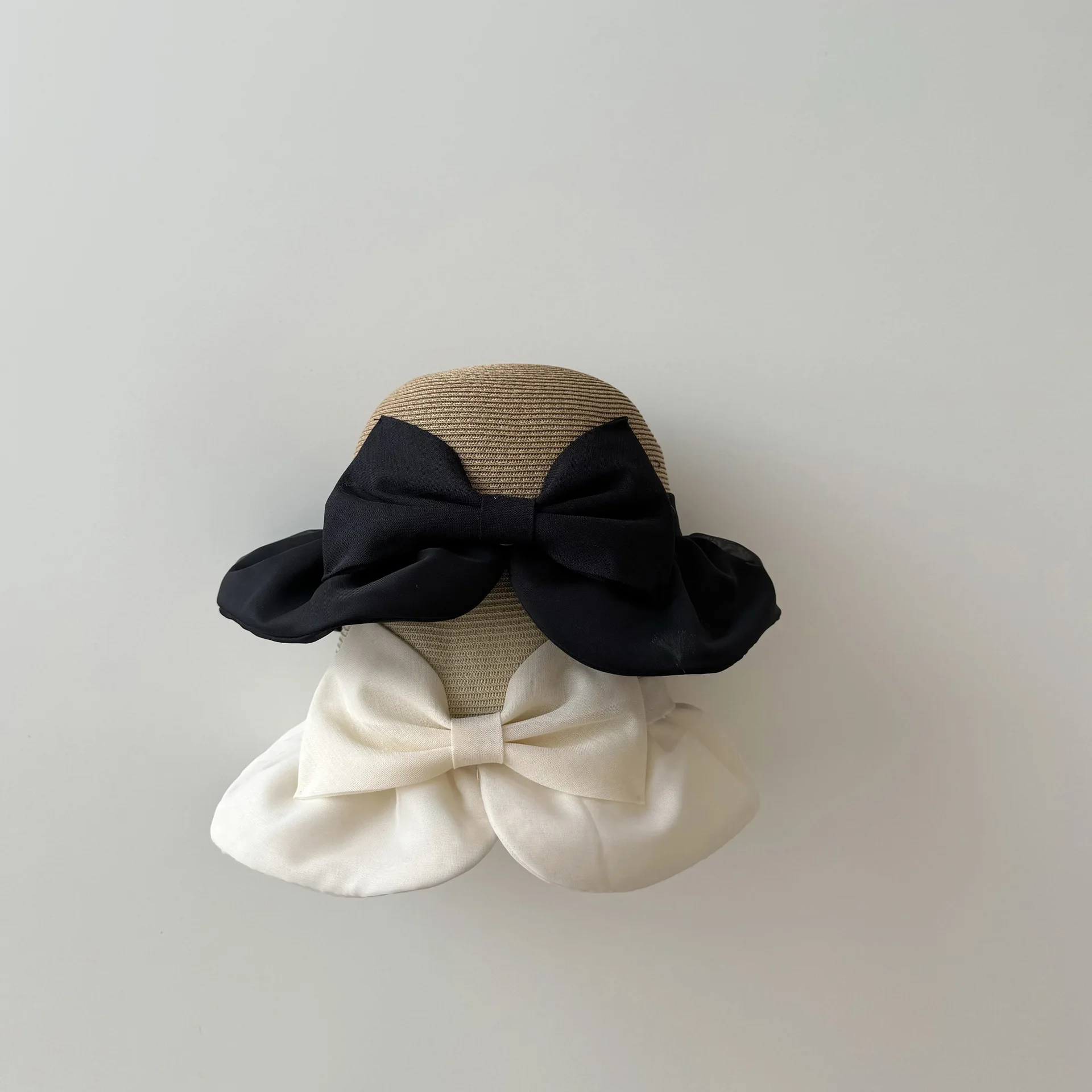 

Панама для девочек с бантом и широкими полями, Соломенная Панама в Корейском стиле, пляжная шляпа для отпуска, лето