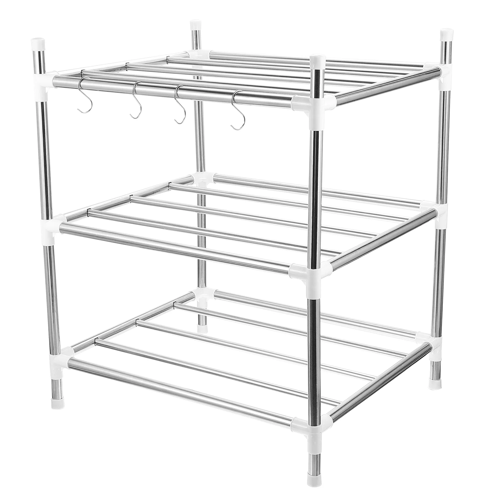 

Kitchen Organizer Shelf Storage Rack Shelves Three-layer Multifunction for Cabinet