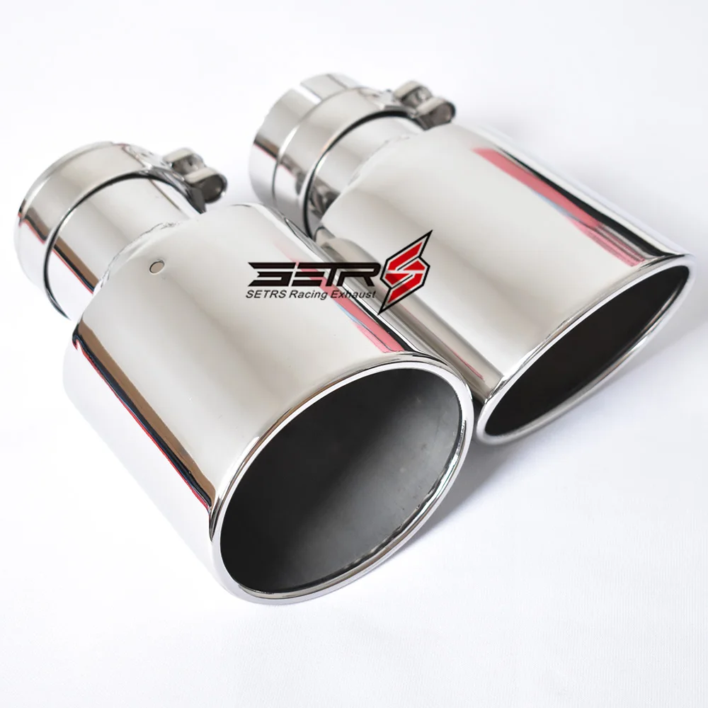 Car Accessories Outlet 1PC 105 mm Oval Stainless Steel Universal Exhaust Tip Muffler Pipe For Reiz Carola exhaust muffler tip exhaust pipe muffler exhaust trim pipe
