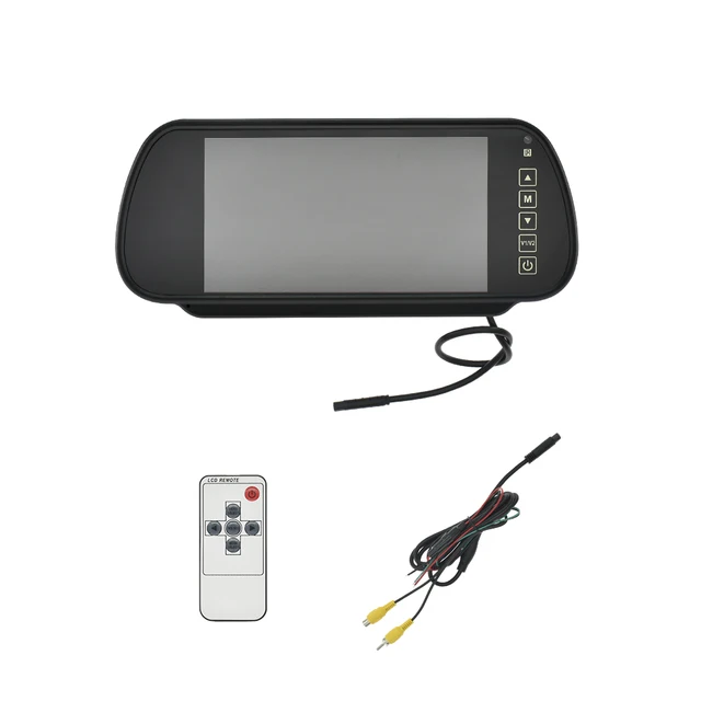 MJDOUD 7 Inch Rear View Mirror Monitor with Camera Rearview Mirror for
