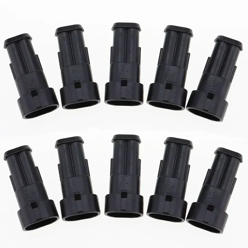 Description Picture 5 of item10 Kit 2 Pin Way Waterproof Electrical Wire Connector Plug  1.5mm Terminals 2Pin HID Plug Auto Xenon lamp Plug