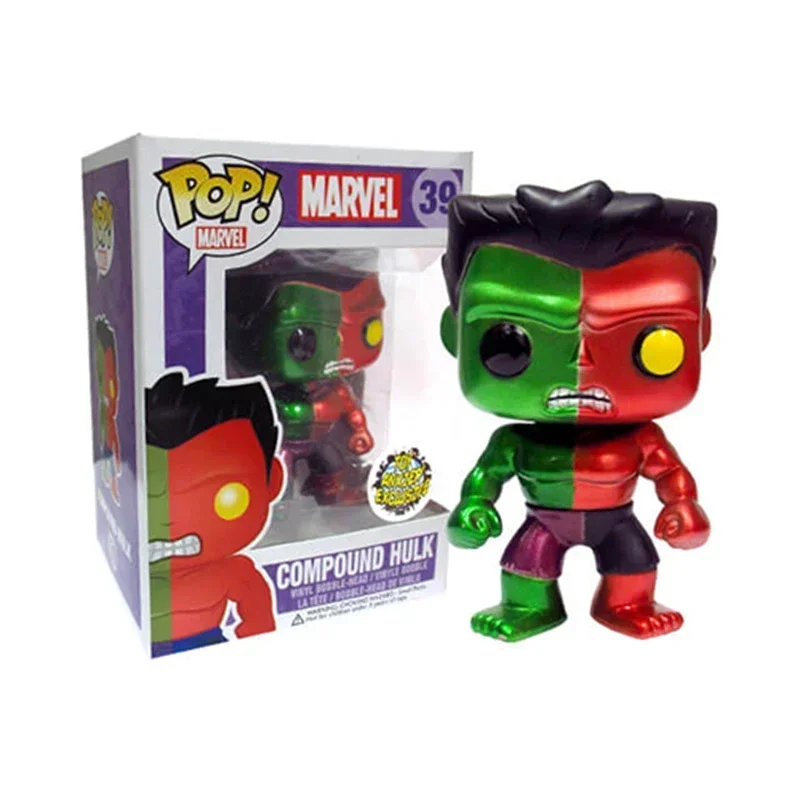 thumbnail image 1 of FUNKO POP Marvel Hulk 822# 241# 68# Vinyl Figure Toys #39 Compound Hulk (Metalic ) #31 Red Hulk Action Figure Toys Doll Gifts, 1 of 5