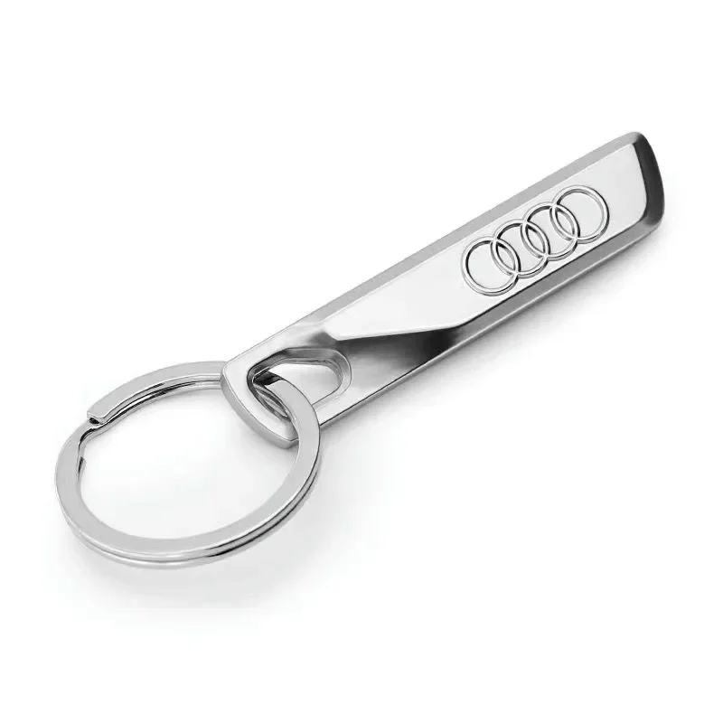 3D Car Shape Metal Rope Car Badge Keychain Decoration for Audi A3 A4 A5 A6 A7 Q2 Q3 Q5 Q7 TT TTS Sline RS4 RS6 B5 8V 8P car keychain