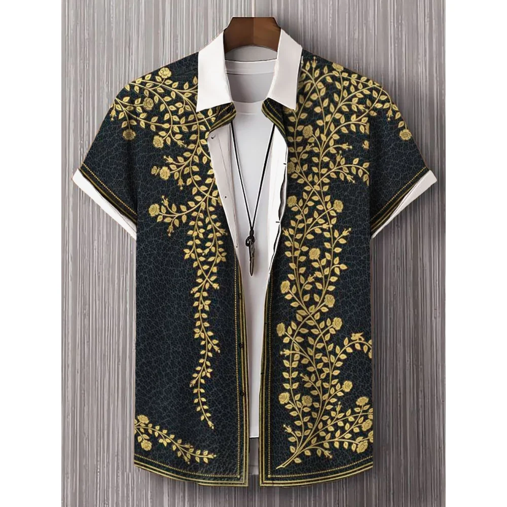 Men's Casual Shirt Hawaiian Shirt Men Summer 3d Print Casual Short Sleeved Shirt For Men Clothing Breathable Shirts