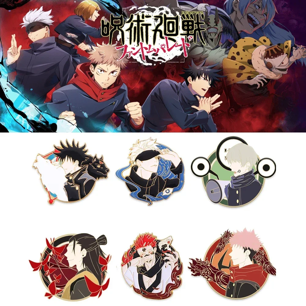 

Жёсткие эмалированные булавки в стиле аниме, юютитусу, касин, Itadori Yuji Fushiguro Megumi Gojo Satoru Geto Suguru, фигурка значок, брошь, коллекционный подарок