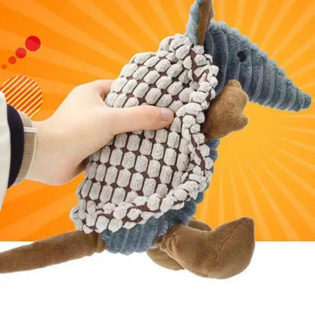 Pet Dogs Chew Toy Durable Plush Dog Chew Toy with Sound-making Feature Shape Design Teeth Function for Small to Breed Dogs Small