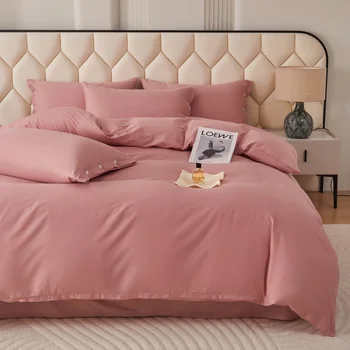 Solid Cotton Quilt Cover Set 1
