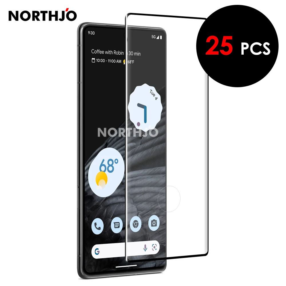 

25Pcs For Google Pixel 7 Pro 3D Curved Full Cover Tempered Glass Film Screen Protector Edge Glue