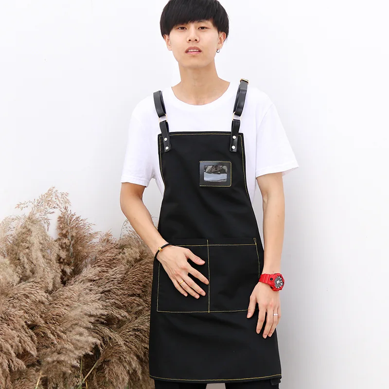 

Cowboy Apron Painting Barista Milk Tea Shop Restaurant Waiter Barber Male and Female Work Clothes