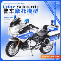 Maisto 1:18 BMW R 1200 RT Police Motorcycle Model Die-casting Toys Collection Kids Toys y 1