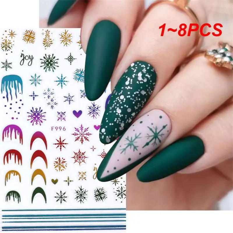 

1-8 шт., наклейки для ногтей