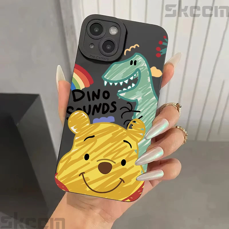 Graffiti Lotso Winnie Pooh Dinosaur Pattern Phone Case For iPhone