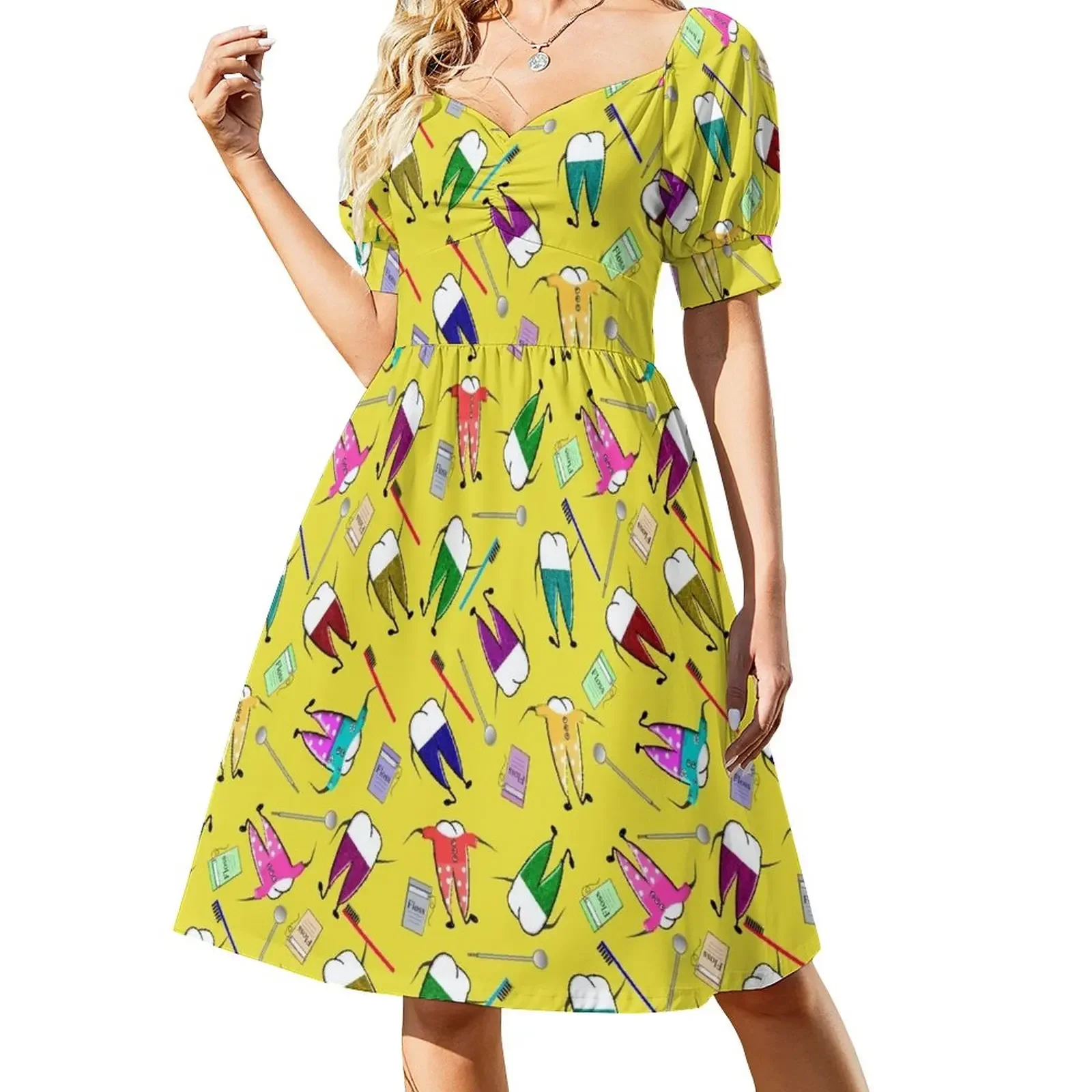 

Teeth People Sleeveless Dress Dresses for wedding party long dress women summer evening dress Woman clothing
