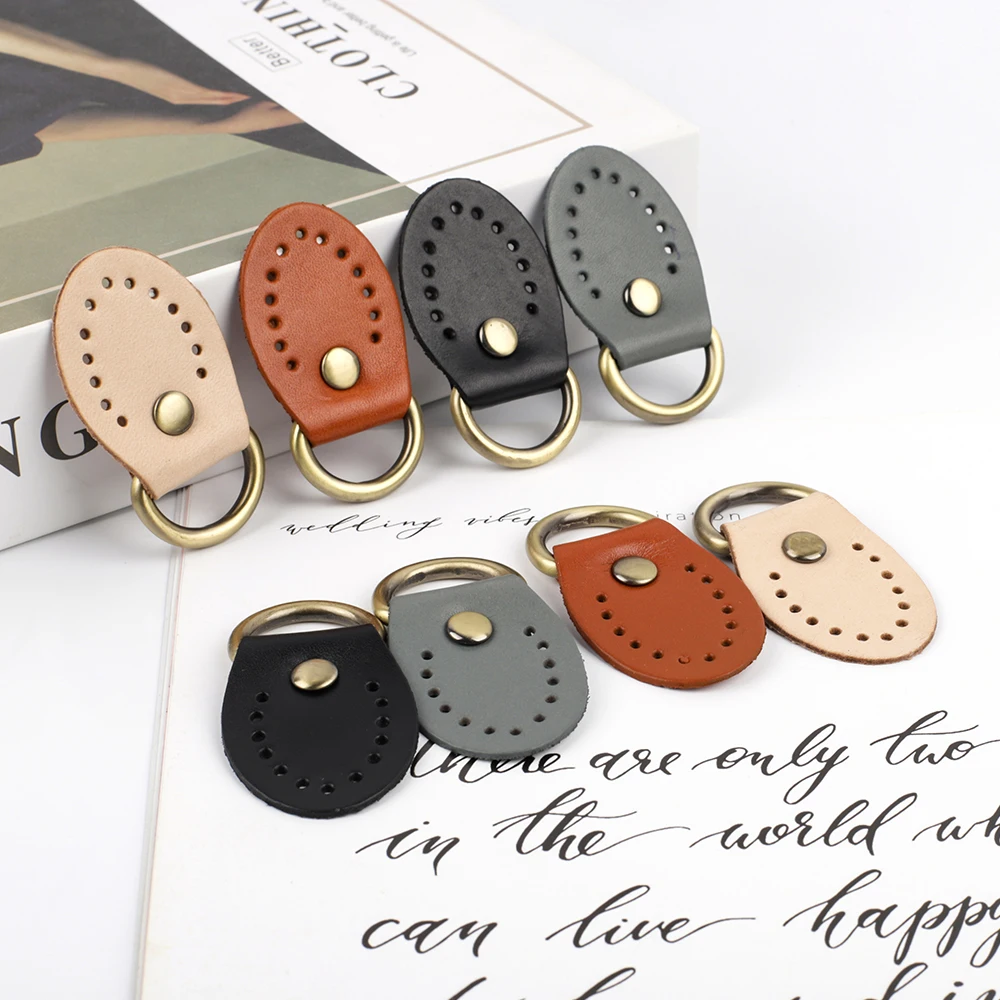 5PCS Genuine Leather Purse Hasp Buttons Clasp for Handbag DIY Handmade Wallet Buttons Bag Replacement Sewing Accessories reusable metal waist buttons detachable rabbit snap fastener pants pin sewing free buckles for jeans clothing accessories