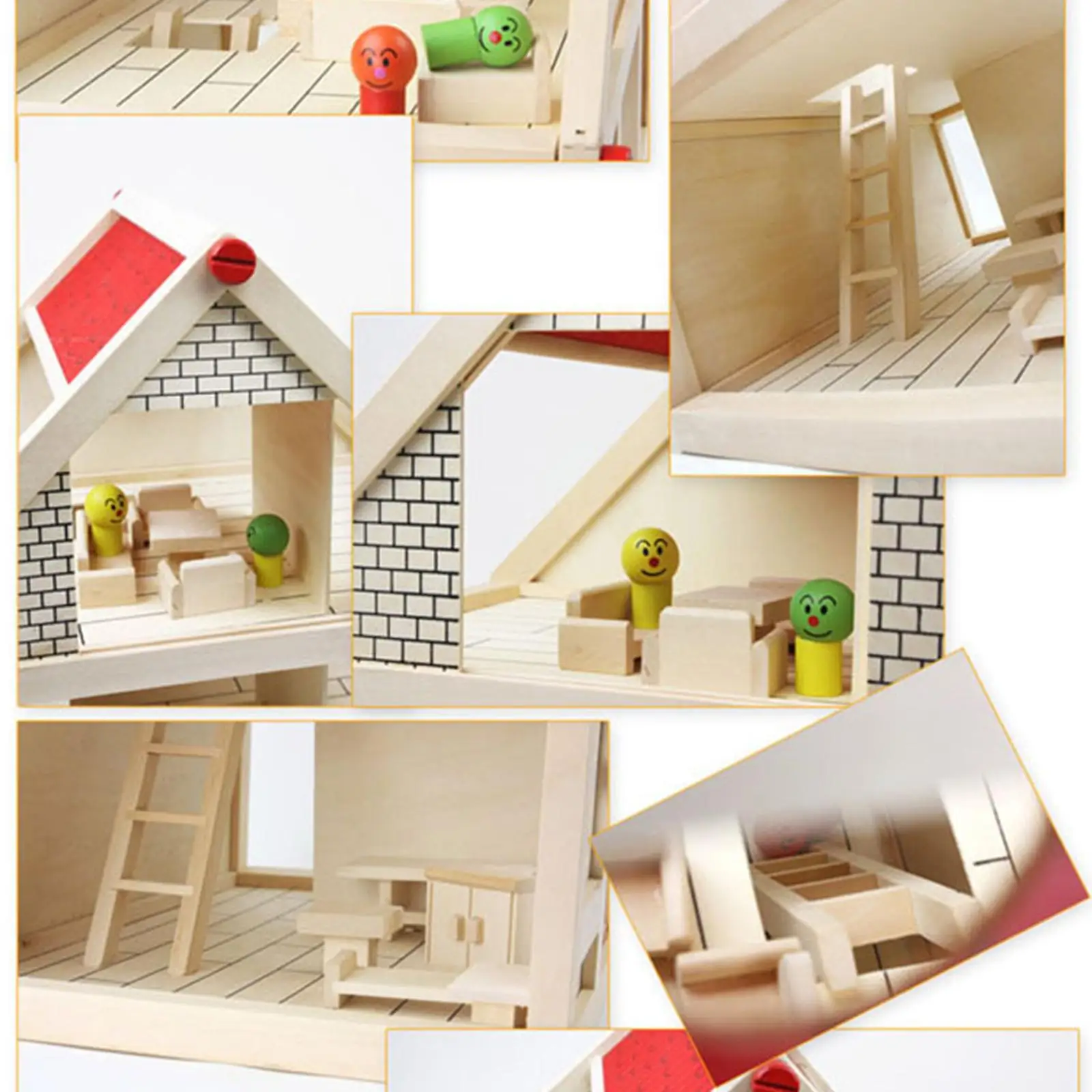 

3D Деревянный кукольный домик, деревянная кукла, ролевая игра, деревянный Игровой набор, миниатюрные Наборы «сделай сам», миниатюрные наборы для кукольного домика для детей