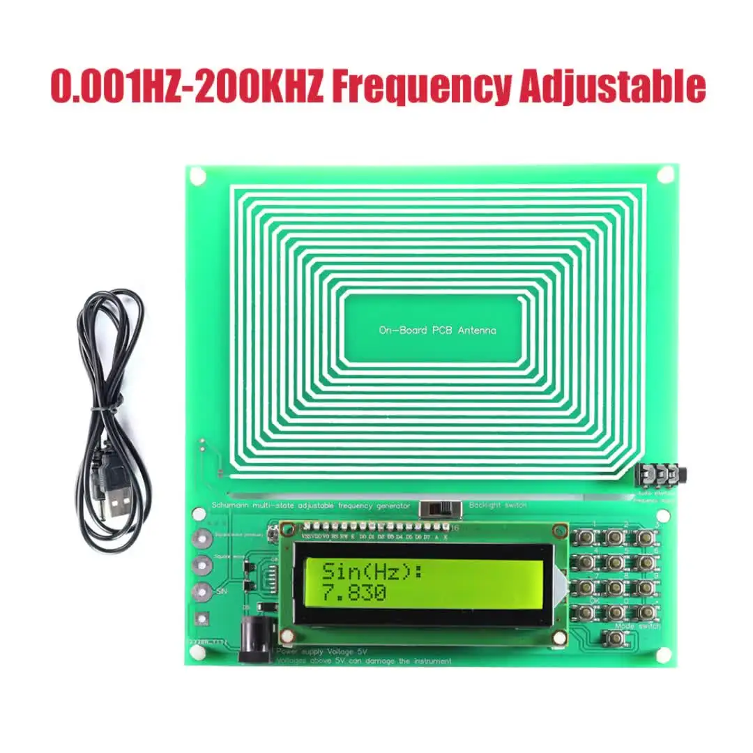 シューマン-超低周波パルス波発生器,0.001Hz〜200KHz, 7.83Hz,調整可能