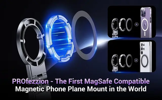 Airplane Magnetic Travel Phone Holder for Desk Foldable Adjustable