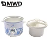 DMWD electric 140w Slow Cookers mini mechanical timer control stew foods Ceramic liner Blue and white porcelain color 1.5L 5