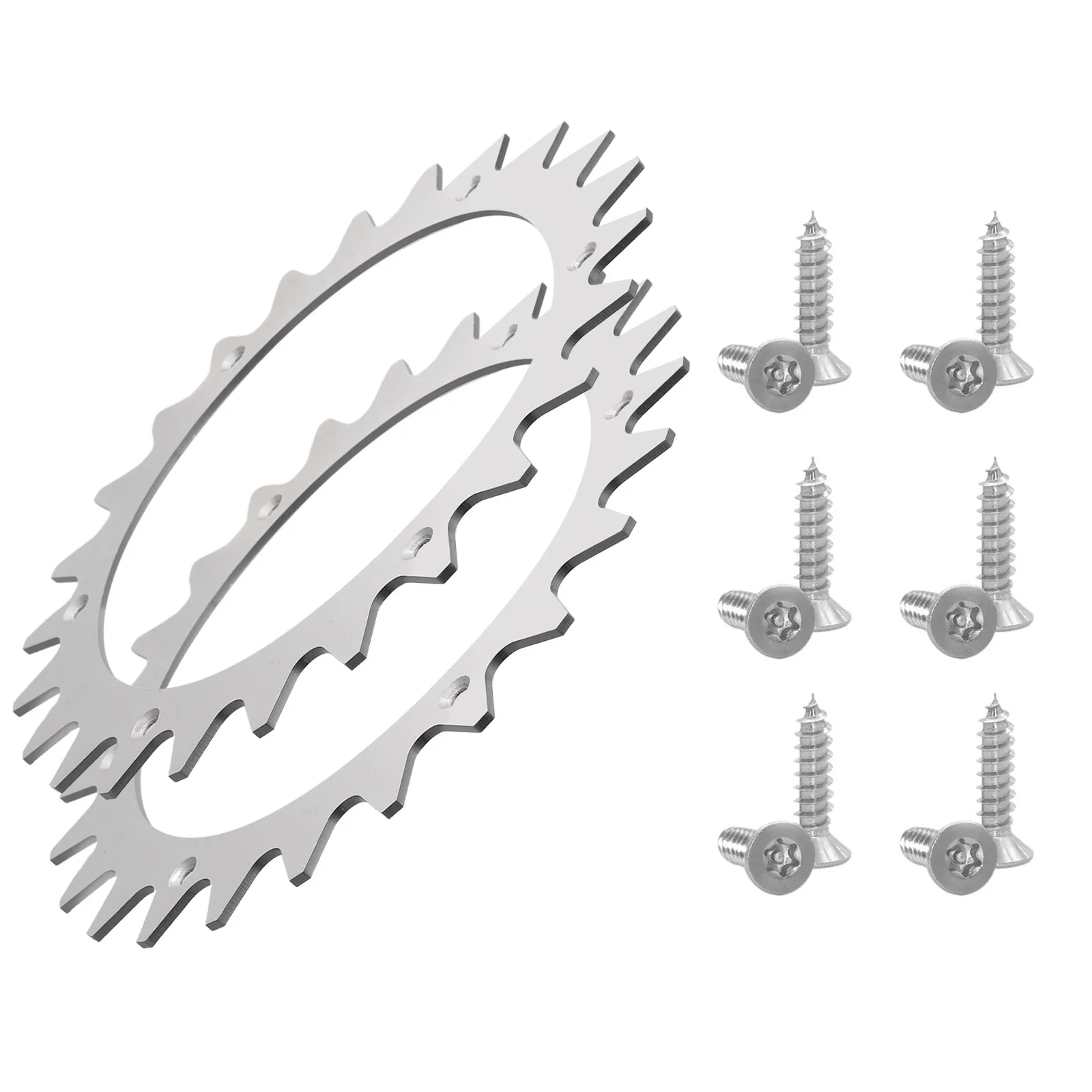 Roues Auxiliaires Améliorées en Acier Inoxydable avec Pointe Robotique, pour Worx Landroid Plus S/M Robot Tondeuse à Gazon 205x205mm, 2 Pièces