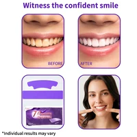Bande de blanchiment des dents violettes, bande de blanchiment des dents non sensible, correcteur de couleur, bande de nettoyage des dents instantanée, plus blanche des dents à la maison 3