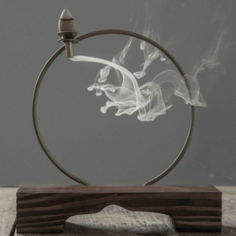 

Waterfall Modern Incense Holder Wood Backflow Sandalwood Diffus Incense Holder Ramadan Air Freshen Porta Incienso Home Decor
