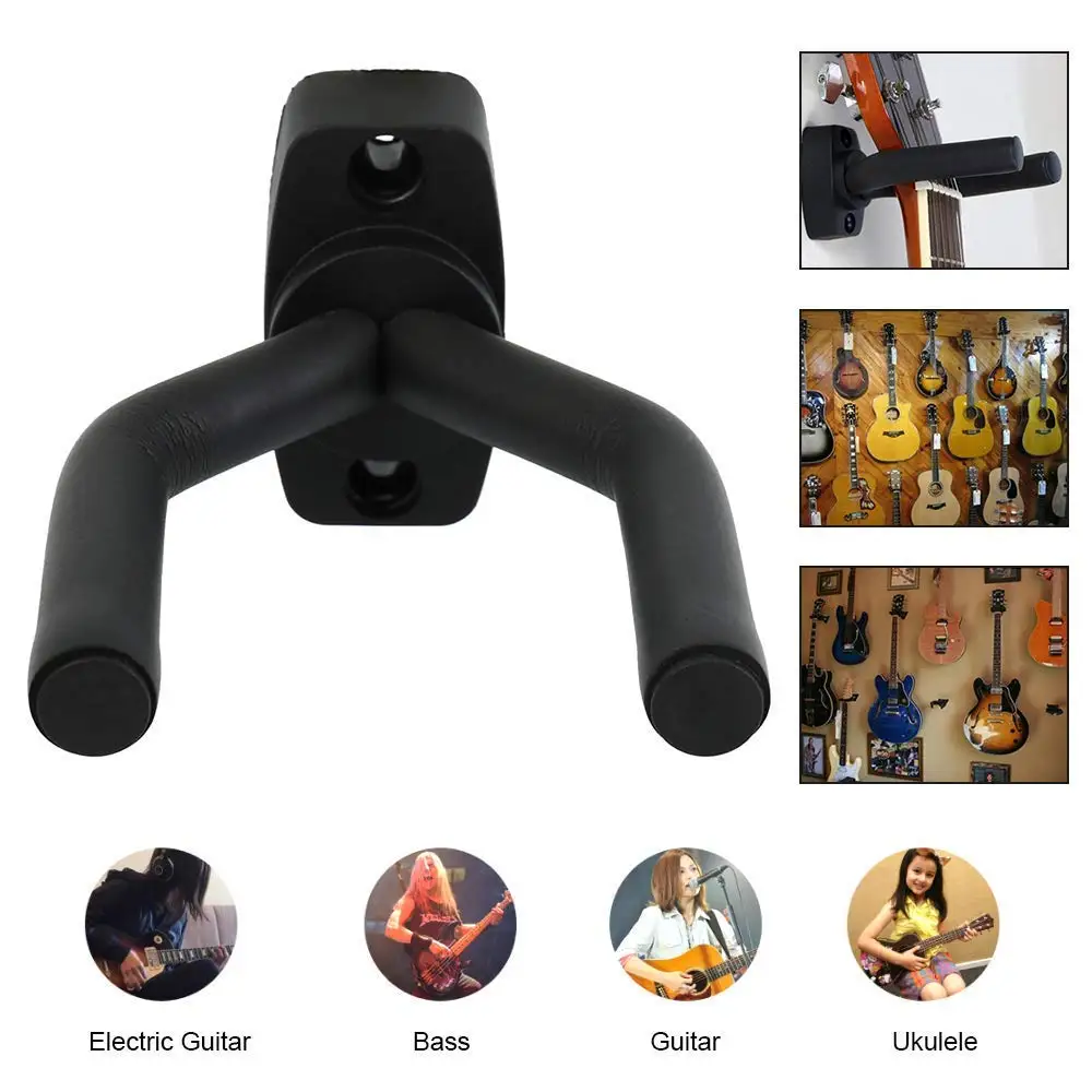 Guitar Hanger Wall hanger for guitar 1 to 10 pieces Black hook For All Sizes Bass Mandolin Banjo Ukulele Guitar Accessory