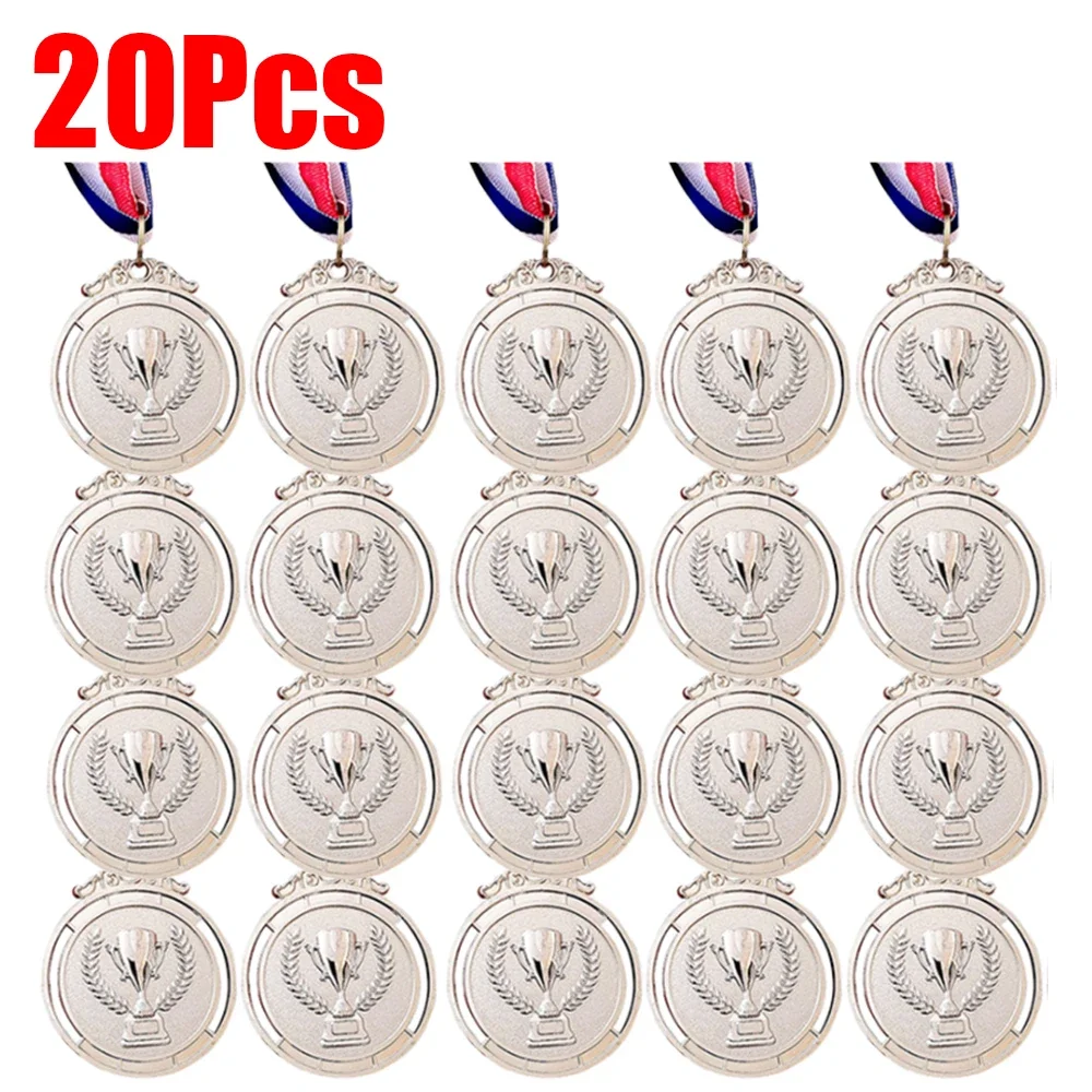 Gold, Silver, and Bronze Award Medals with Neck Ribbons – Winner's Prizes for Kids' Sports Competitions
