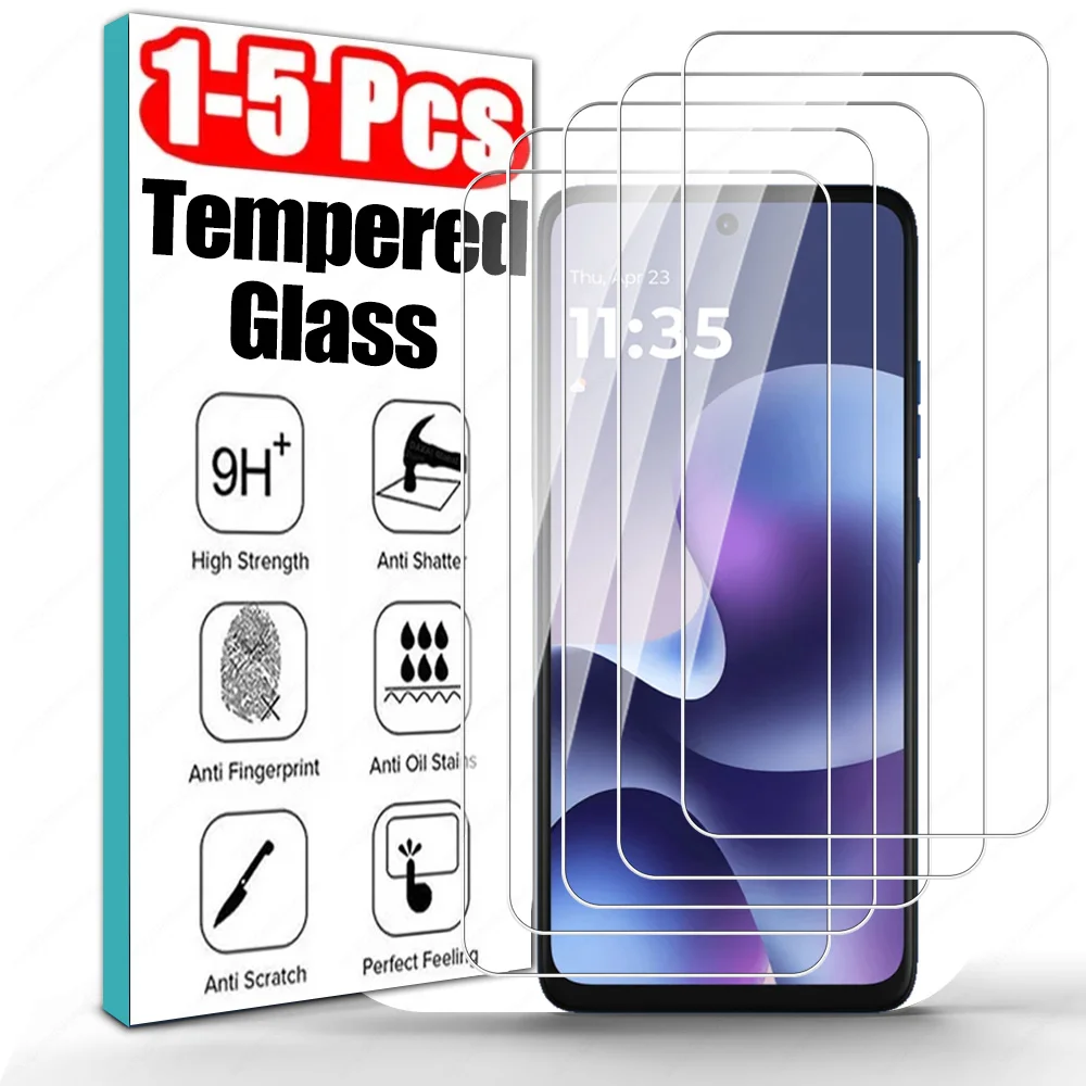 1-5Pcs Premium Crystal Tempered Glass Screen Protector